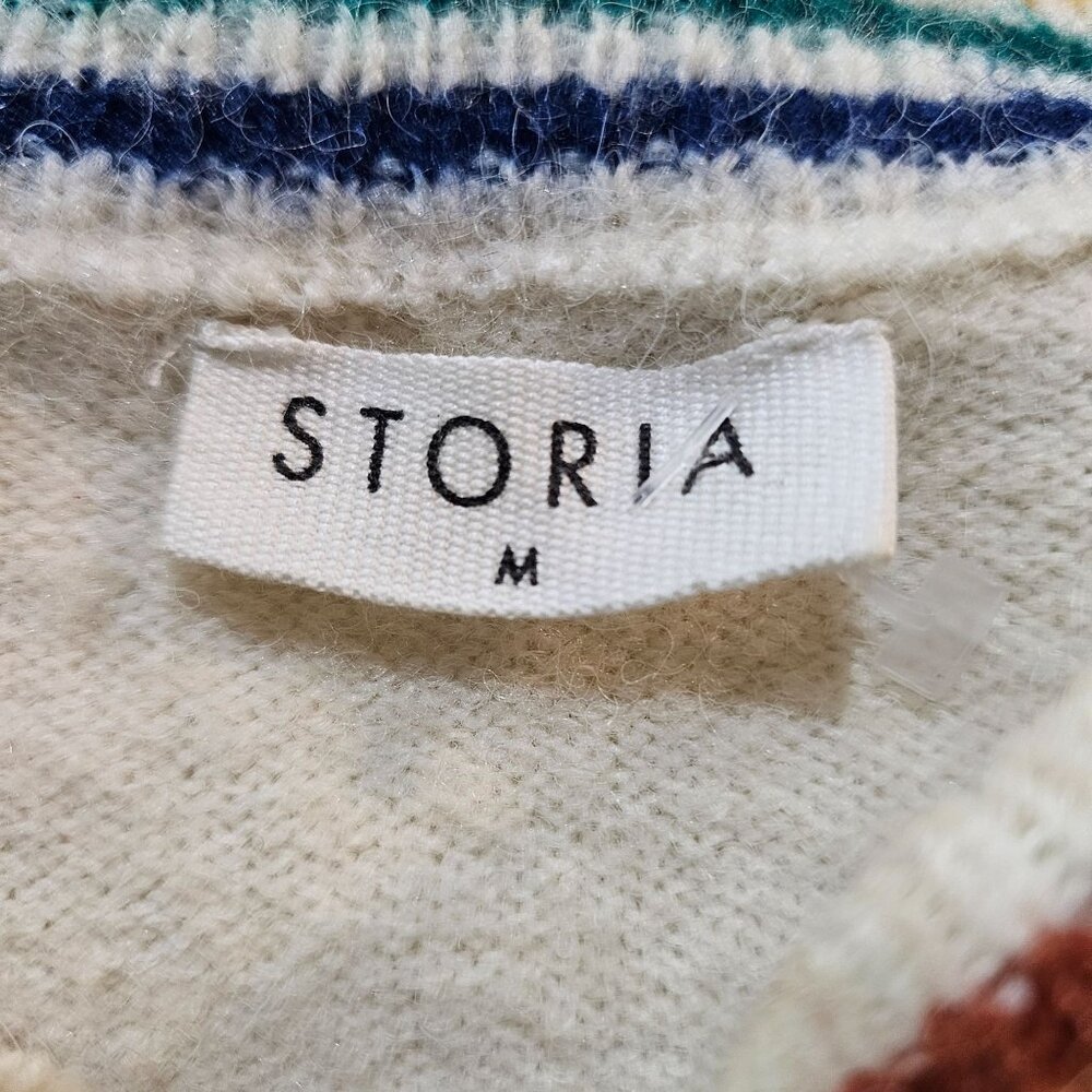 Storia Oversized Baloon Sleeve Rainbow Star Sweater, ST2171, Sz M - Picture 7 of 7